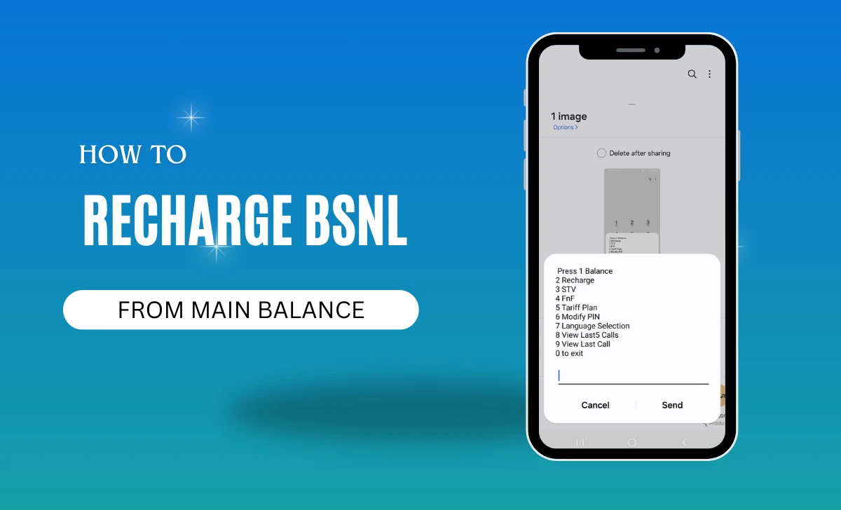 How to Recharge BSNL from Main Balance